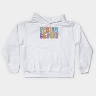 Feelin' Groovy Colorful Word Art Kids Hoodie